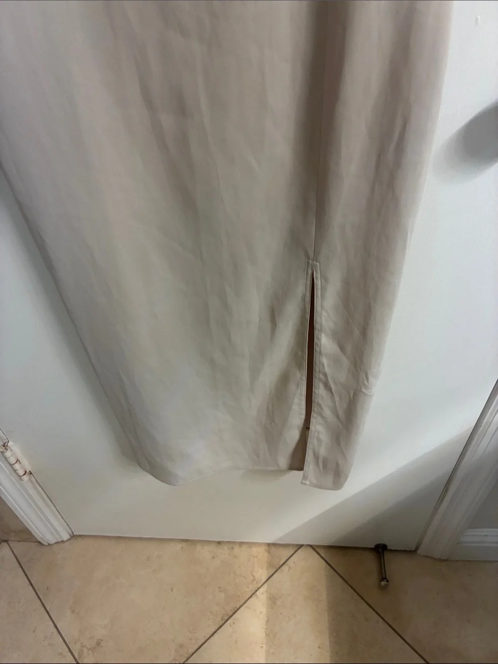 Babaton by Aritzia Square-Neck Cream Midi Dress with Side Slit Sz 2 - Picture 3 of 9